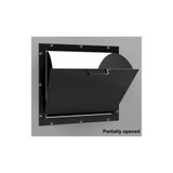 Large Through Wall Package Drop With Hopper Drop Door Closed Partially Open