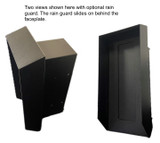 Rain Guard for Vertical Through Wall Mail Drop Slot