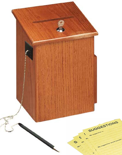 Wooden Suggestion Box with Lock Locking Drop Boxes