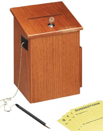 Wooden Suggestion Box with Lock