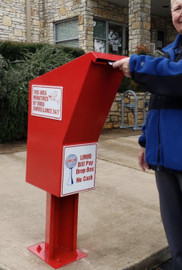 Drive Up Municipal Payment Drop Box in use Drive Up Municipal Payment Drop Box in use