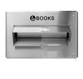 Large Through the Wall Stainless Steel Outdoor Book or Package Drop front view