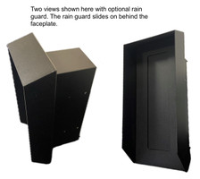 Rain Guard for Vertical Through Wall Mail Drop Slot