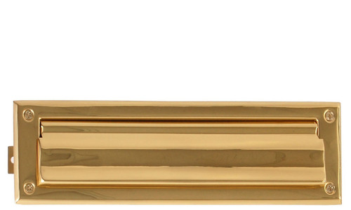 Door Mail Slot with Sleeve in brass finish