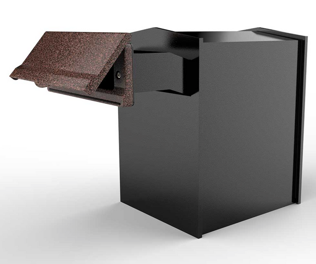 Through Wall Mail Drop Slot with Optional Receptacle - Locking Security ...