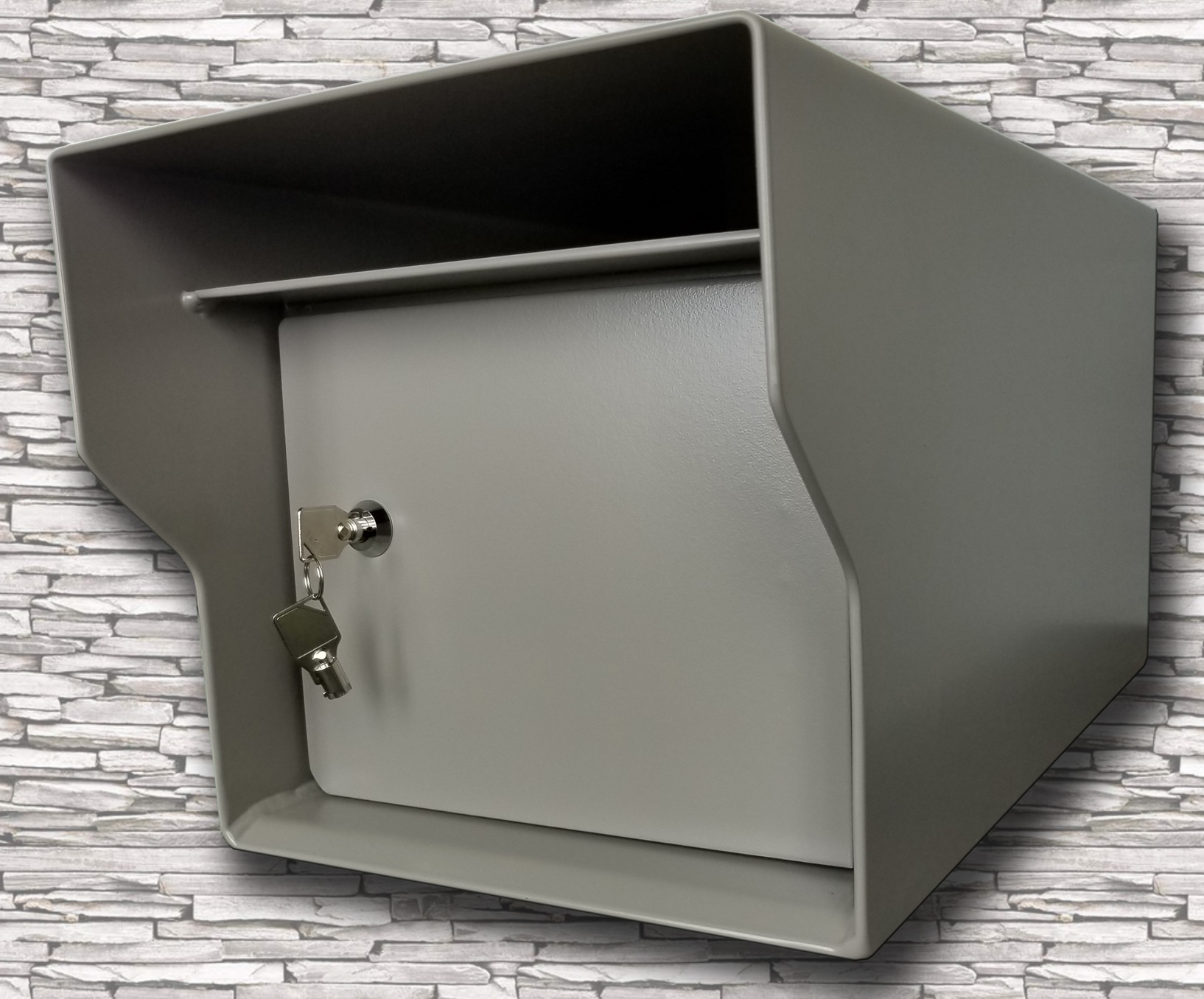 Rural Locking Mailbox Heavy Duty 1/8 Inch Steel Locking Security Mailbox