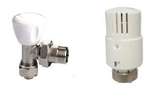 Angle valve and lockshield kit 1/2 pex