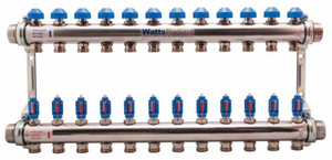 Watts 12 Loop Radiant Manifold SS