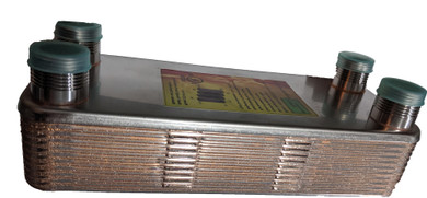 1" 60 Flat Plate Double Wall   Heat Exchanger