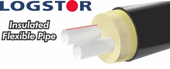 Logstore - Direct Burial, Dual Insulated PEX Pipe for Outdoor Wood Boilers, Geothermal, & other Liquid Transfers. 