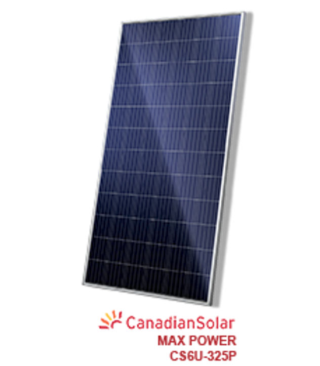 325W Canadian Solar CS6U-325P MAXPOWER 72-Cell Solar Panel, off grid supply