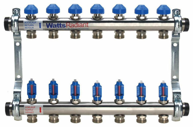 Watts 9 Loop Radiant Manifold SS