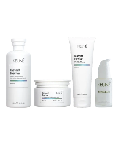 Keune Care Instant Revive hair repair range with shampoo, repair masks and Revive Balm