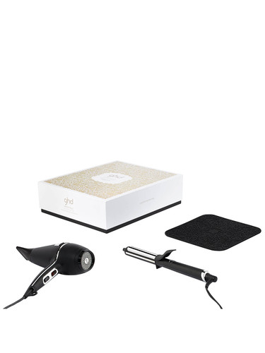 UK plug Ghd arctic gold soft curl/hair dryer set ghd Deluxe Dry & Curl Arctic Gold Gift Set - About Face main image 3