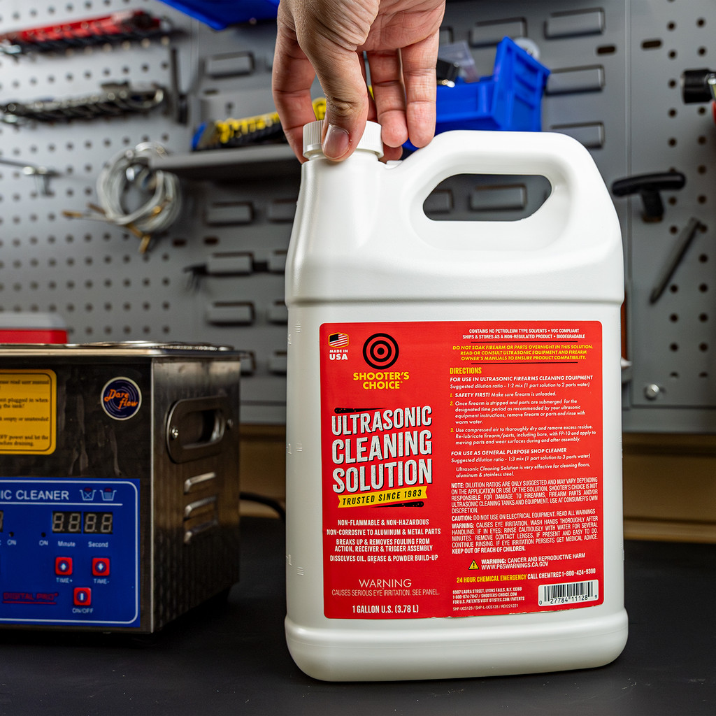 Shooter's Choice Ultrasonic Cleaning Solution - Gallon or 1/2 gallon, Gun  Cleaning