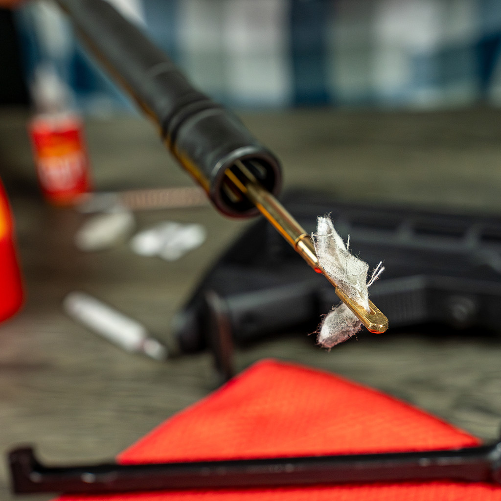 Lifestyle image of  Shooter's Choice Universal Gun Cleaning Kit in use