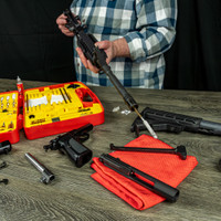 Lifestyle image of  Shooter's Choice Universal Gun Cleaning Kit in use