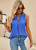 Blue Sleeveless Top, Dressy, Casual Summer Blouse