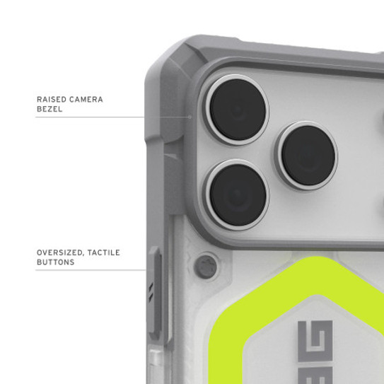 UAG Pathfinder Clear MagSafe Case iPhone 17 Pro - Active Neon