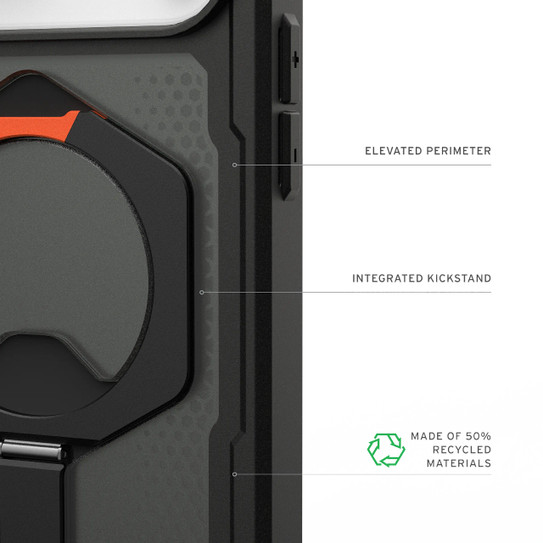 UAG Plasma XTE MagSafe Case iPhone 17 Pro - Black/Orange UAG Plasma XTE MagSafe Case iPhone 17 Pro - Black/Orange