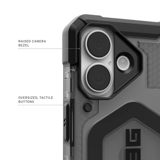 UAG Pathfinder Clear MagSafe Case iPhone 17 - Ash/Black