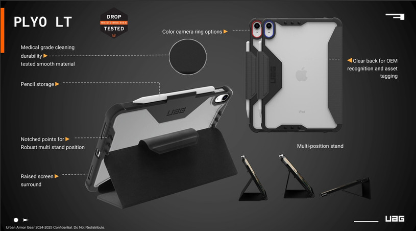 UAG Plyo LT Case Samsung Galaxy Tab S11 (11") - Ice/Black UAG Plyo LT Case Samsung Galaxy Tab S11 (11") - Ice/Black