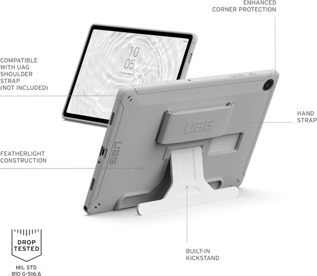 UAG Scout with Kickstand & Handstrap Case Samsung Galaxy Tab A11/A9 (8.7") - Grey UAG Scout with Kickstand & Handstrap Case Samsung Galaxy Tab A11/A9 (8.7") - Grey