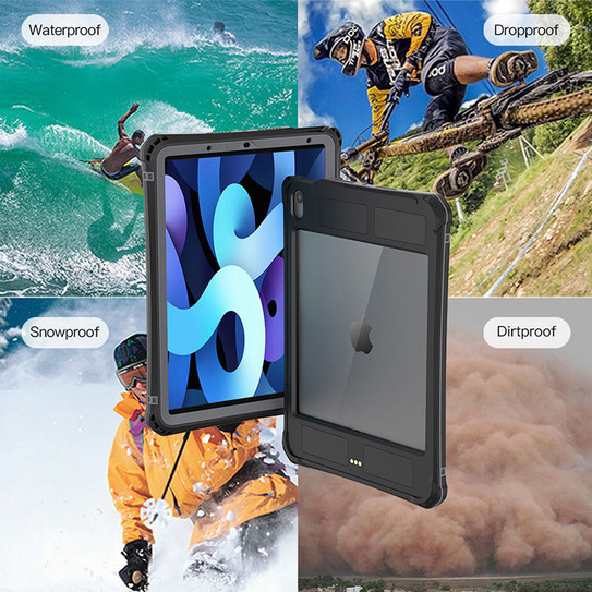Krakatoo Shellbox WaterProof Case iPad Air 4 10.9" 2020 - Black/Grey