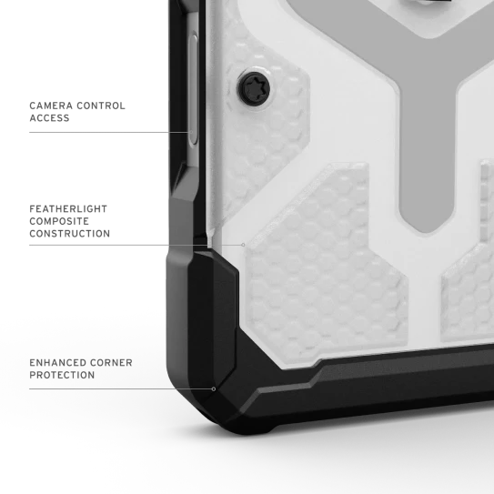 UAG Pathfinder Clear MagSafe Case iPhone 17 Pro - Ice/Silver