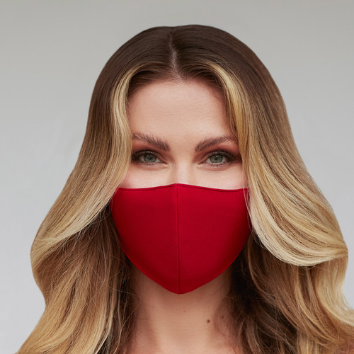 Unique 3 Layers Solid Deep Red Face Mask