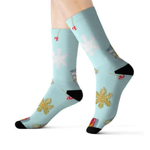 Multicolor Printed Holiday Gifts Novelty Socks