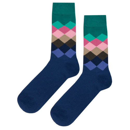 Multi-color print Soft and Breathable Easter Diamond Socks