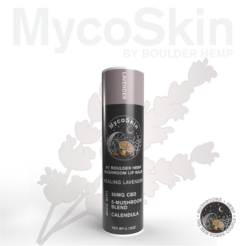Healing Lavender 50mg CBD + Mushroom Lip Balm For Beautiful Soft Lips