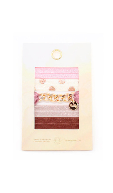 Classic Chain Knotted Hair Tie Envelope | Blush