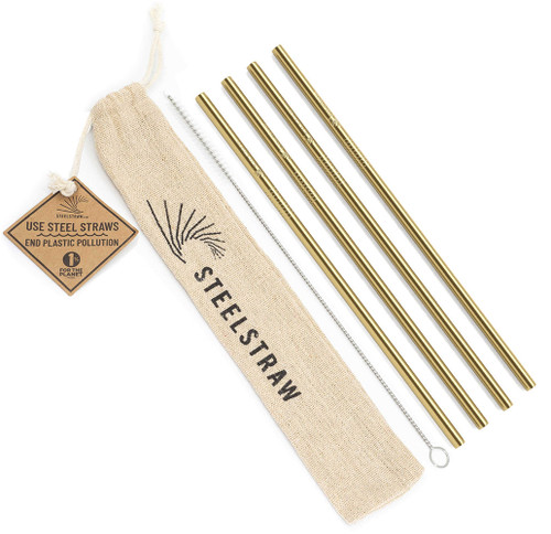 Straight Reusable Stainless Steel Metal Straw Gift Sets