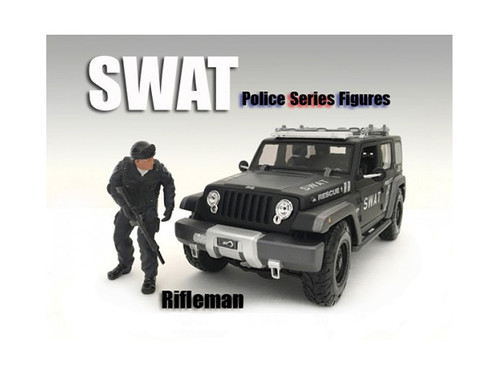 SWAT Team Rifleman Figure For 1_24 Scale Model
