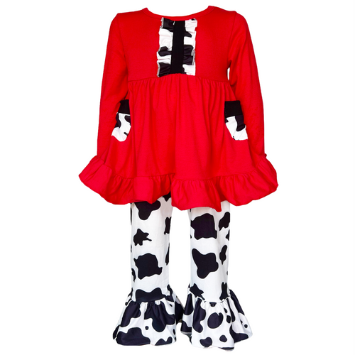 AL Limited Little Big Girls Boutique Cowgirl Rodeo Party Cotton 2 pc Set