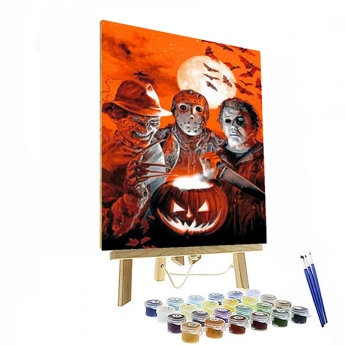 Halloween Pumpkin And Ghosts Paint By Numbers Painting Kit