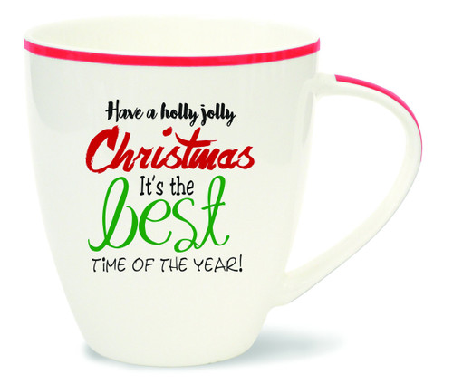 Christmas Words Mugs: Holly Jolly Christmas Mug