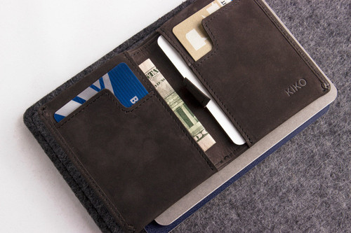 Slim Bifold Wallet Handcraft & 2 Card Slots with Soft Durable Leather