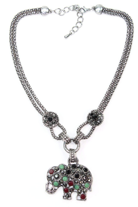 16 inches Handmade Dazzling Elephant Necklace