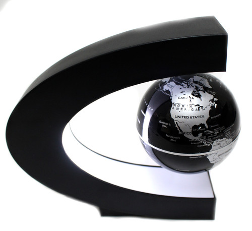 C Shape Magnetic Levitation Floating Globe Tech Gadget With LED Lights