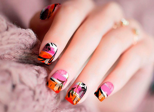 Flowery Days Nail Wraps Real Nail Stickers