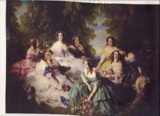 Silk Fabric Panel - Princess Eugenie and her Maids