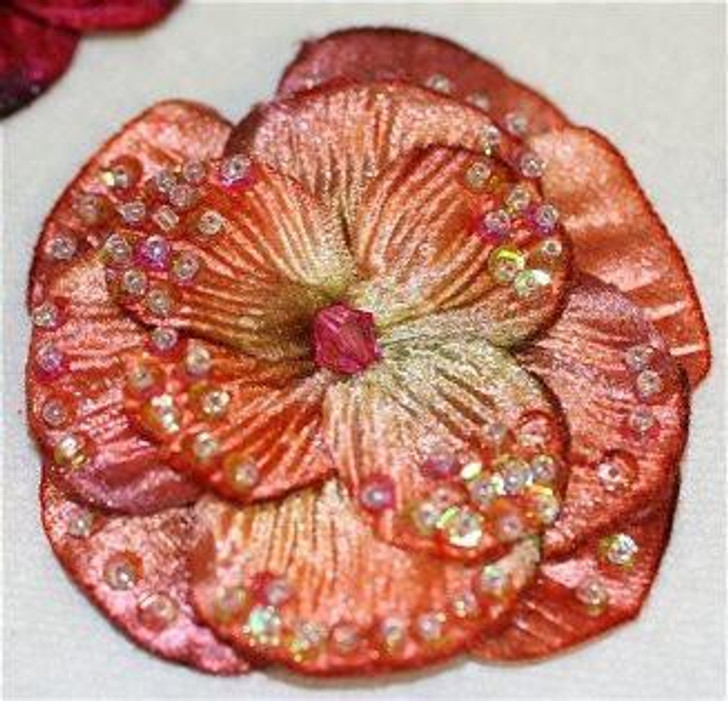 Sequined Velvet Poppy