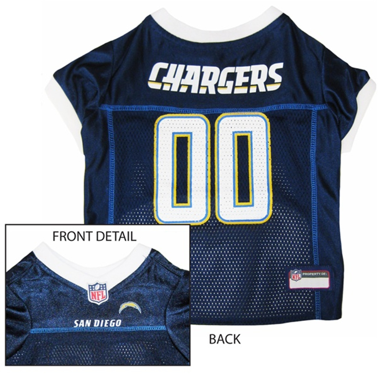 San Diego Chargers Dog Pet Premium Mesh Football Jersey Throwback - Spawty