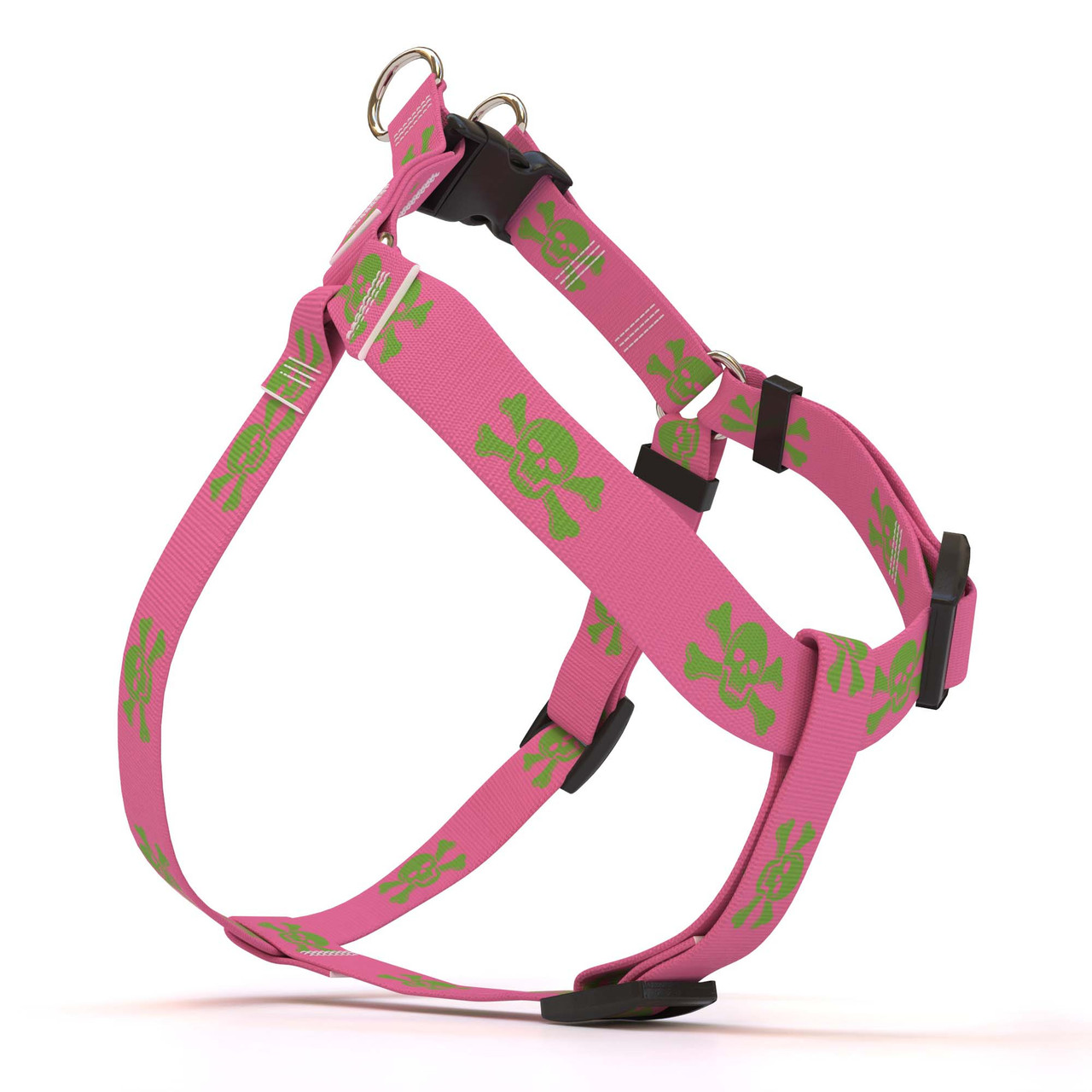 Pink and Green Skulls Uptown Dog Leash