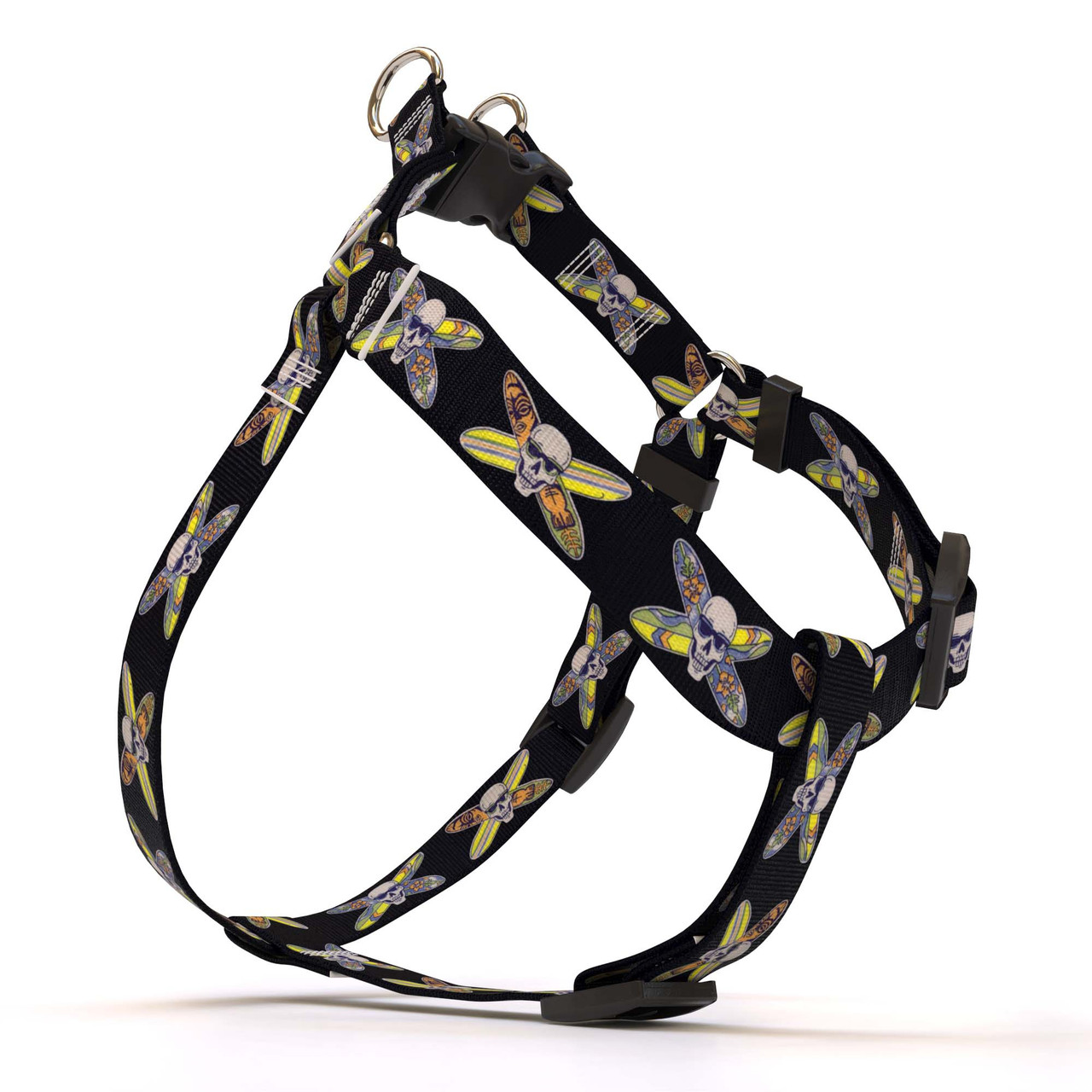 Longboard Skulls Step-In Dog Harness Large