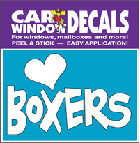 Love Boxers Car Window Decals Love Boxers Car Window Decals
