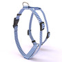 Gingham Blue Roman Style "H" Dog Harness